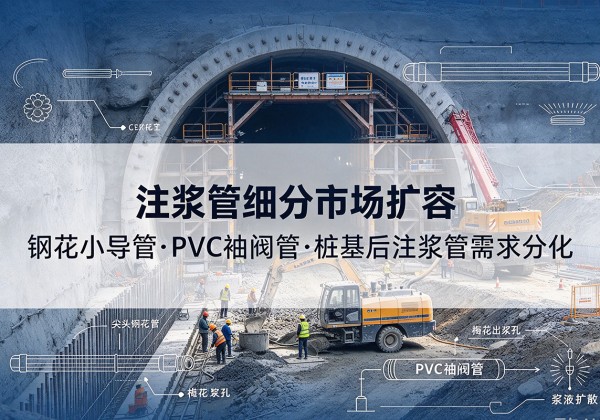 小金注浆管细分市场扩容，隧道钢花小导管、PVC 袖阀管、桩基后注浆管需求分化